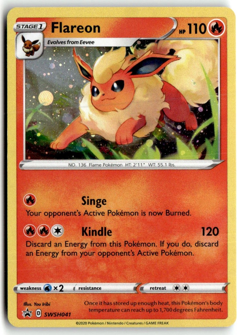 NM-Mint Flareon #SWSH041 Black Star Promo Pokemon TCG