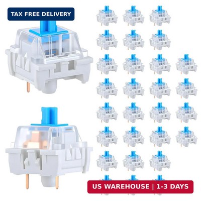 30 PCS Mechanical Keyboard Switches 3 Pin Blue Keyboard Clicker Replacement Keyb