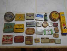 Antique Vintage Lot Apothecary Medicine Medical Tins - Rawleigh Bayer Sentinel