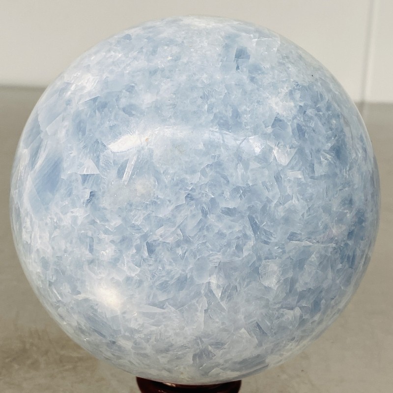 Natural Blue Celestite Crystal Sphere Ball Healing Madagascar 1880G (4.14LB)