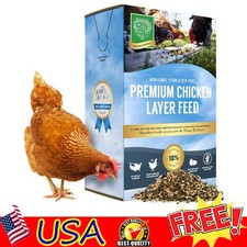 20lb Chicken Layer Feed Pellets 18 Protein Level Corn-Free Soy-Free Non-GMO NEW