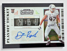 Dax Raymond 2019 Contenders Draft PLAYOFF TICKET RC AUTO Utah State #'d 01/18
