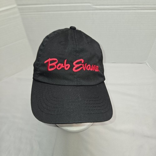 Black Bob Evans baseball cap Adjustable Strapback Euc