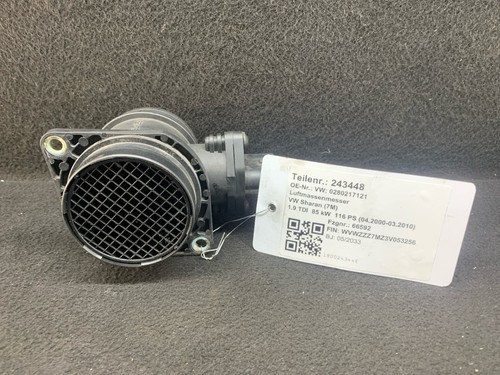 243448 Luftmassenmesser VW Sharan (7M) 0280217121 1.9 TDI