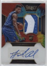 2015 Panini Select Rookie Materials Tie-Dye Prizm /25 Justin Anderson Auto 9bg