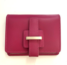 Radley Pink Leather Credit Card Holder - Purse Holds 10 Cards - New