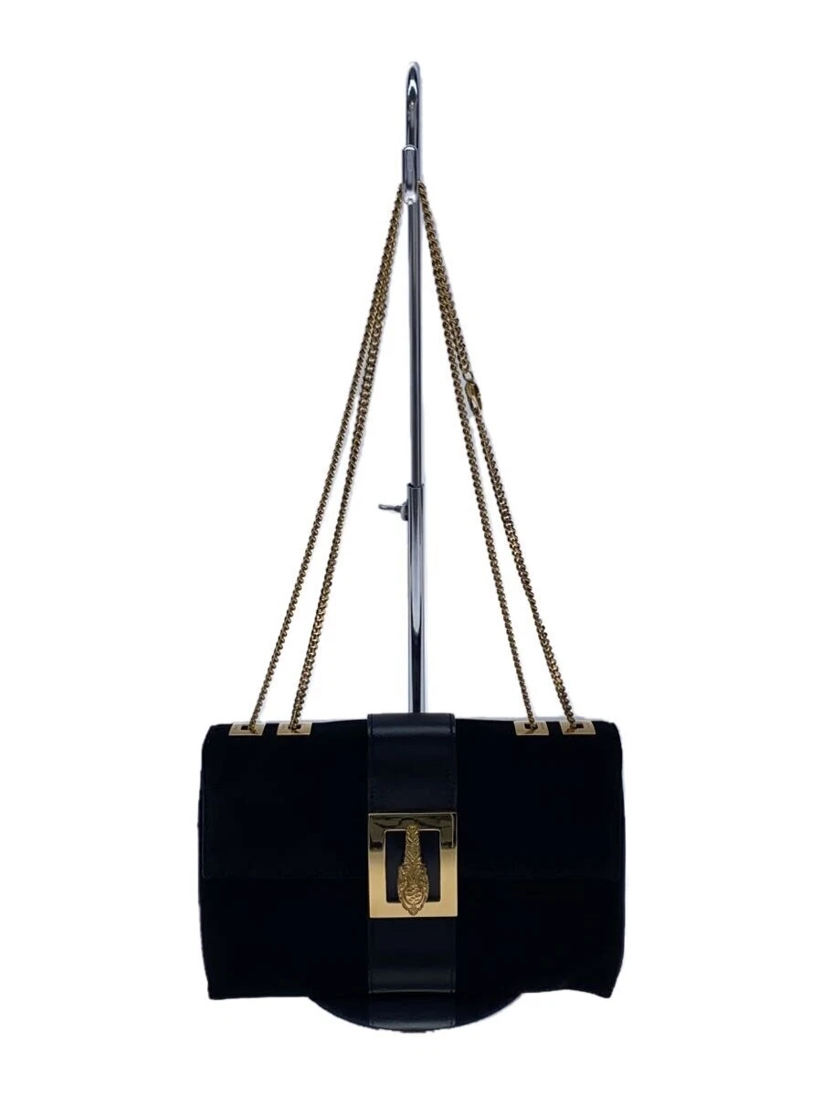Sac bandoulière chaîne tête de tigre GUCCI daim noir 0050808