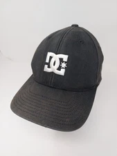 DC Shoes Skate Faded Black Flexfit Fitted Hat Size S/M Cap