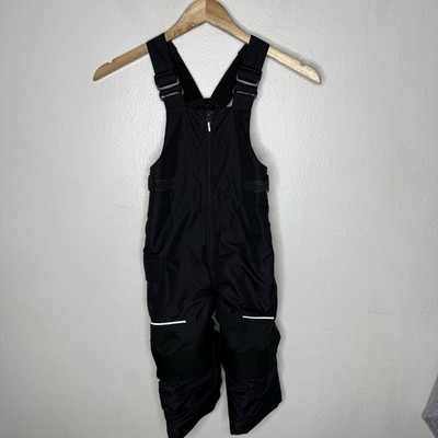 Columbia Kids Black Snow Bib Overalls Ski Grow System Kids 3T Winter Bibs Nylon