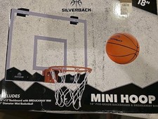 SILVERBACK 18" LED Mini Hoop Breakaway Rim Pro-Grade Backboard G02280 Open Box