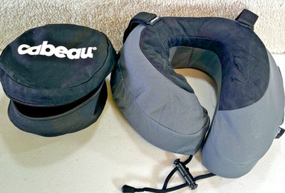 Cabeau Evolution S3 Travel Neck Comfort Pillow Memory Foam Grey with Carry Bag