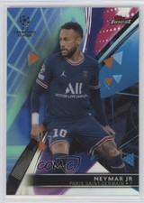 2021-22 Topps Finest UCL Blue/Aqua Vapor Wave Refractor 61/99 Neymar Jr #25 0nr3