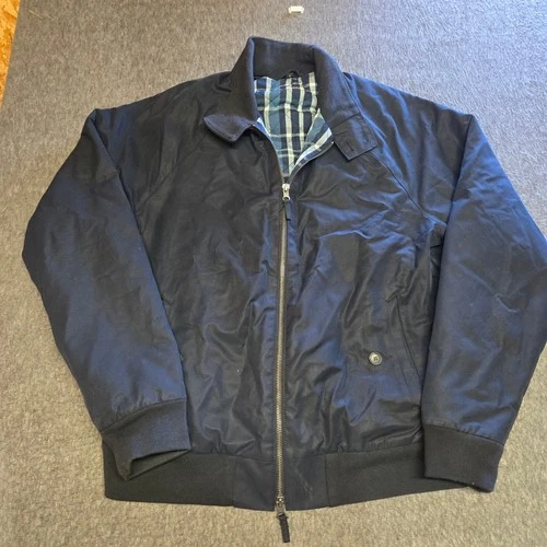 Bonobos Harrington Jacket Mens M Navy Blue Primaloft Insulated Plaid Lined - product listing photo