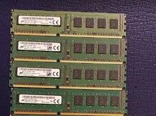 Micron 16GB Kit 4x4GB DDR3 PC3-12800U 1600MHz Desktop RAM Tested