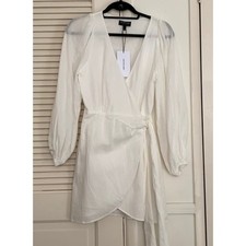 NEW! THE FIFTH LABEL Wrap Dress in WHITE (L) 