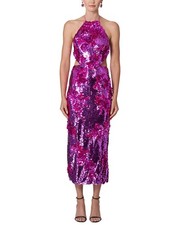 Carolina Herrera Cutout Waist Midi Dress Women's 8