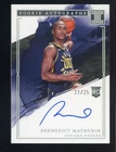 2022-23 Impeccable Rookie Autographs Bennedict Mathurin RC Rookie AUTO /25