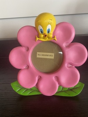  Warner Bros Tweety Bird Flower Photo Frame-Looney Tunes Vintage and Collectable