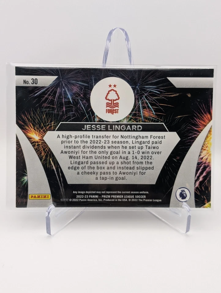 2022-23 Panini Prizm Premier League Fireworks - Jesse Lingard #30 - Image 2 of 2