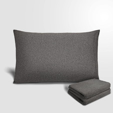 Stretch Pillowcases Standard Size Set of 2, Heather Gray  Micro