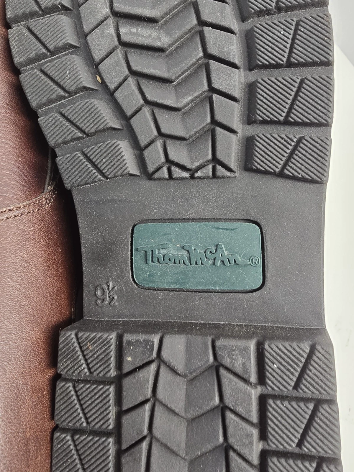 THOM BROWNE Thom McAn scarpe eleganti stringate in pelle marrone da uomo taglia 9 5