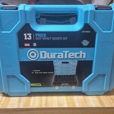 DuraTech 13-Piece Deep Impact SAE Socket Set 1/2'' Drive Chrome Vanadium Steel