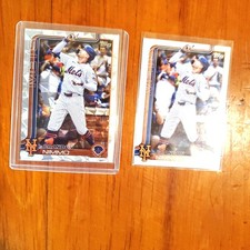 2025 Topps Series 1 Silver Diamante SP Foil #331 Brandon NIMMO + Base Sharp Pair