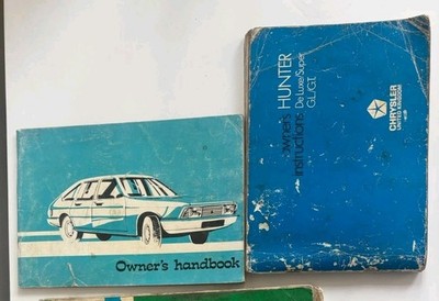 Chrysler Hunter Deluxe ~ Super  GL GT & Alpine  Owners Manuals JWB937J Service