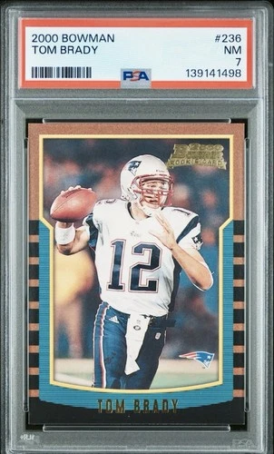 2000 BOWMAN #236 TOM BRADY ROOKIE RC PSA 7 Centered New England MVP