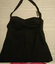 BISOU-BISOU Size D or Small Twist Front Halter Tankini Swim Top Choice Swimwear