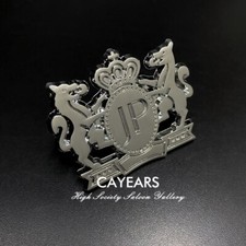 JDM Junction Produce emblema insignia cromada de lujo para dijes de coche nudo JP Fusa Kiku