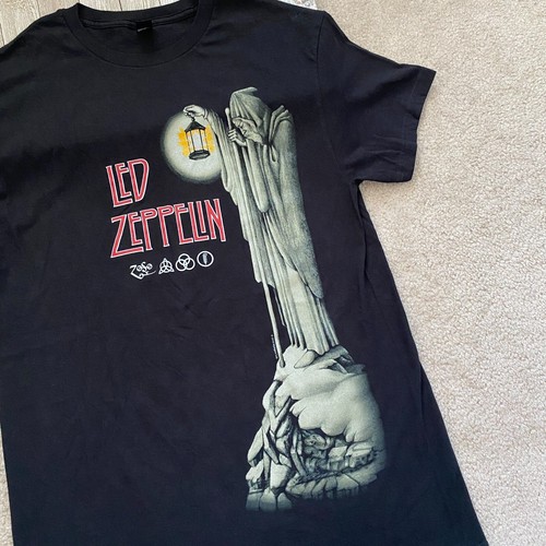 Led Zeppelin M Hermit Stairway To Heaven Graphic Band Tee T-Shirt 70s Rock JU - Picture 2 of 10