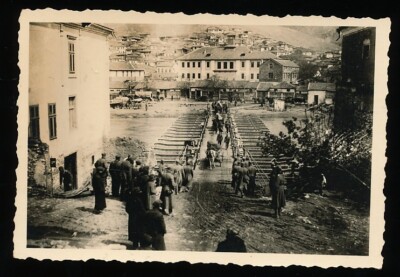 Foto - Pontonbrücke wohl Balkan ? - 2.WK - zu bestimmen -