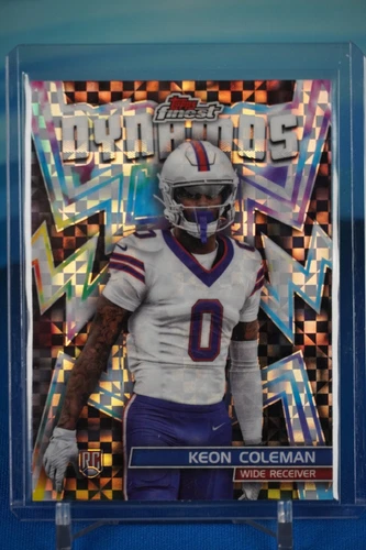 2024 Topps Finest Football - Dynamos Keon Coleman #DYN-16 CHECKERBOARD Refractor