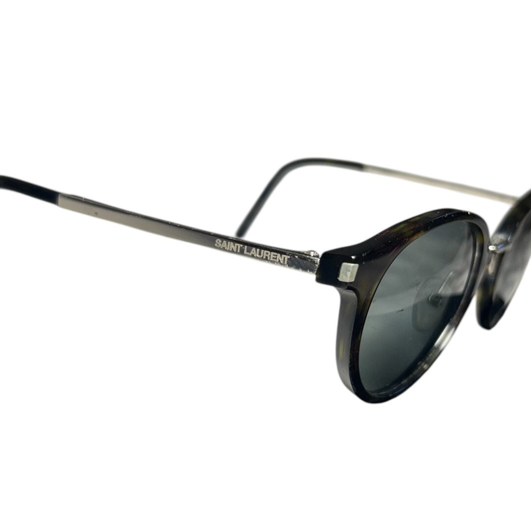 Occhiali da sole Saint Laurent SL57 unisex tartaruga ITALIA rotondi metallo tonalità 49 21 140