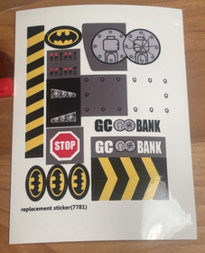 LEGO Batman The Batmobile 7781 Batmobile Only 100% Complete w/ New Sticker Pack!