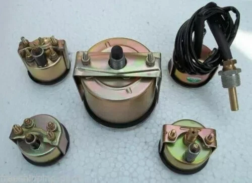 Willys MB Jeep Ford CJ GPW Gauges Kit- Speedometer kmph Temp Oil Fuel Ampere - Image 2 of 4