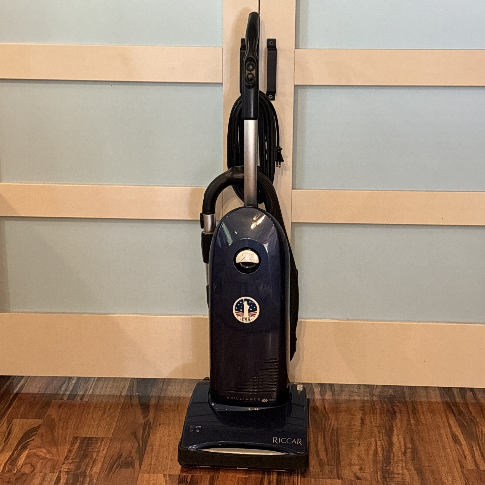 RICCAR BRILLIANCE BRLP.6 Upright Vacuum Cleaner Made in USA Blue