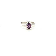Sterling Silver Oval Amethyst Ring Stone 7 x 9mm