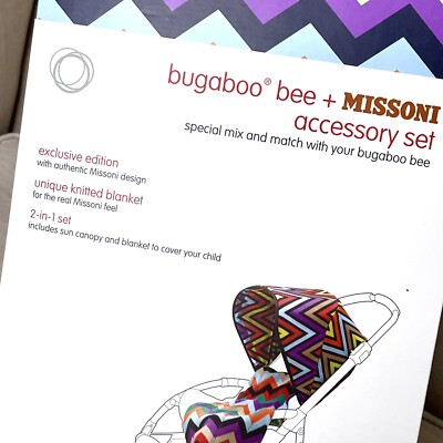 ? Missoni Target Bugaboo Bee Zig Zag Sun Canopy Blanket Set Baby 