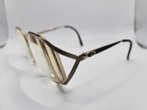 Vintage Christian Dior 2387 Austria Gold Round Eyeglasses FRAMES ONLY 55-16-120 - Picture 5 of 17