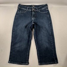 Riders By Lee Midrise Capri Blue Denim Jeans Womens Size 8M