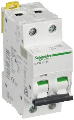 Schneider Electric Interruttore Automatico A9F74216 IC60N Acti9 2P, 16A, 50/6...