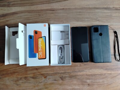 Xiaomi Redmi 9C Dual-SIM 3 GB RAM 64 GB ROM Midnight + schickes Etui. Top!! Neu!