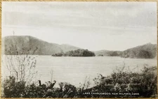 NEW MILFORD, CONN. C.1930 PC.(A66)~VIEW  OF LAKE CANDLEWOOD AND HILLS