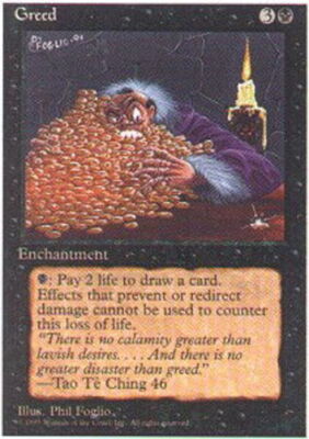 FBB Japanese Greed ~ Lightly Played 4th Edition Fourth Foreign Black Border Stoc