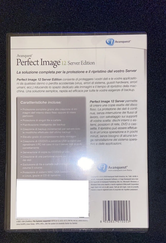 PERFECT IMAGE 12 SERVER EDITION AVANQUEST nuovo - Image 2 of 2