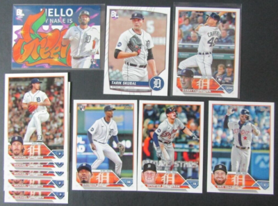 2023 MLB Baseball Team Lot of 45 TIGERS Bowman, Topps , Donruss