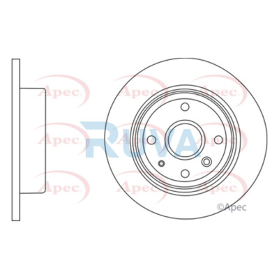 Fits Chevrolet Epica 2008-2010 2.0 D Ruva Rear 1x Brake Disc 96328254