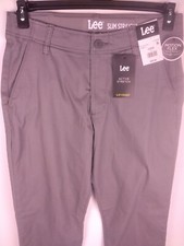 Lee Active Stretch Motion Flex Gray Slim Fit Pants Size 31-30 - New     CL 